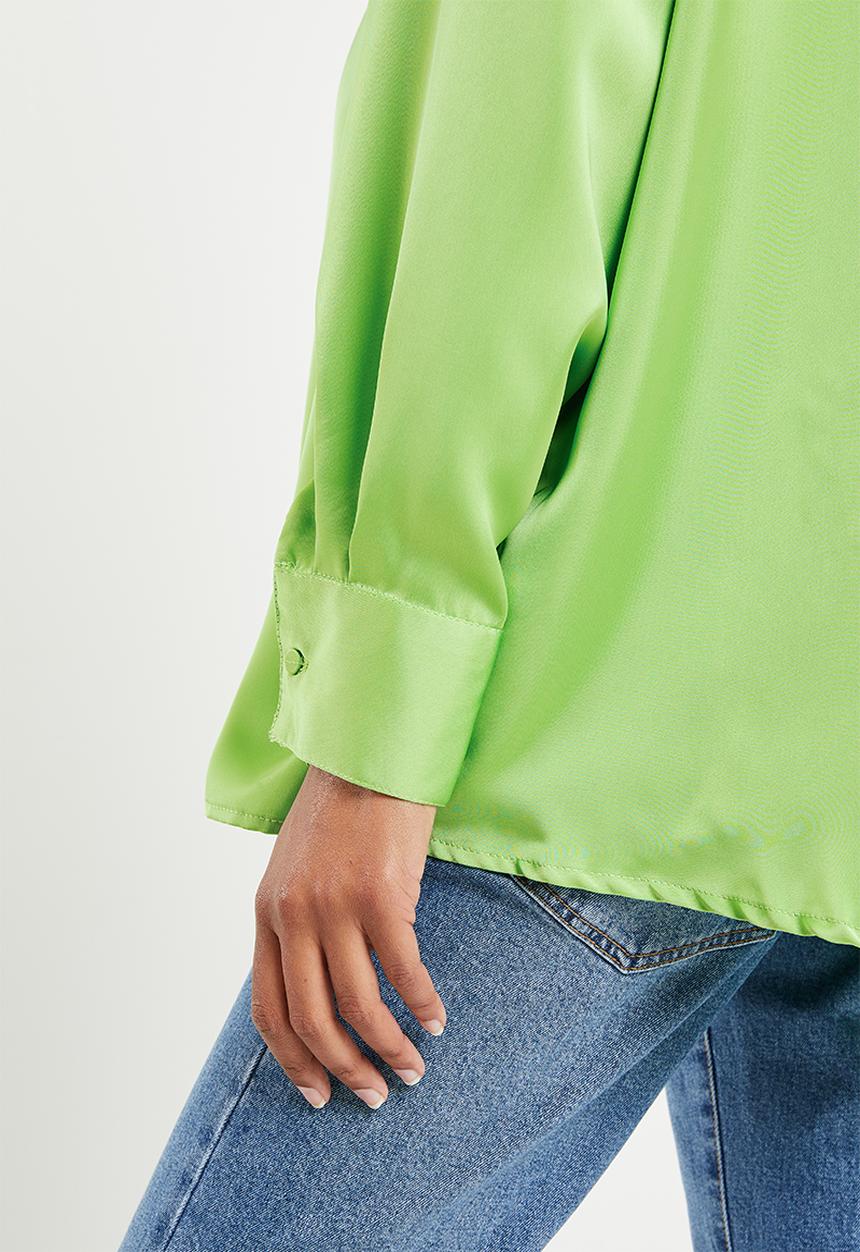Cotton On - Maternity satin dad shirt - super green