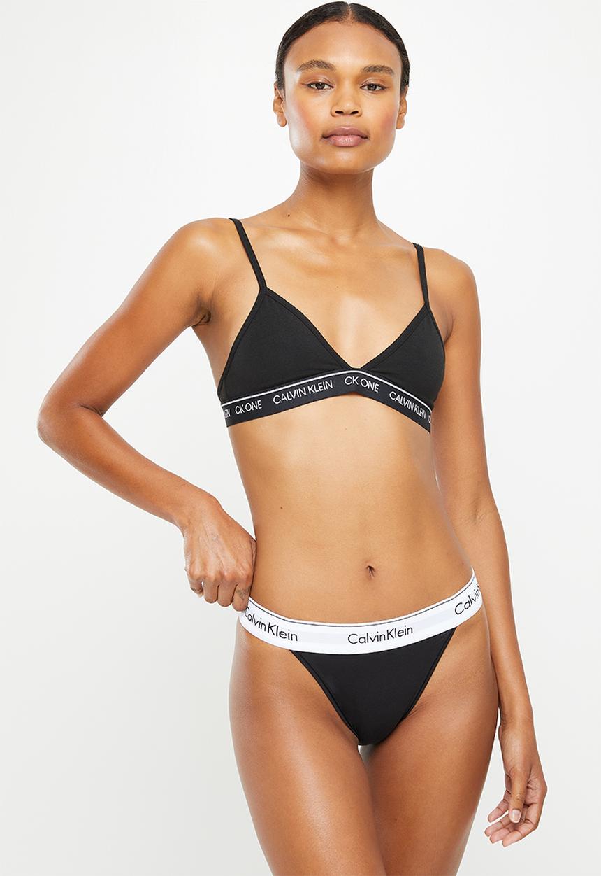 Calvin Klein - High leg tanga - black