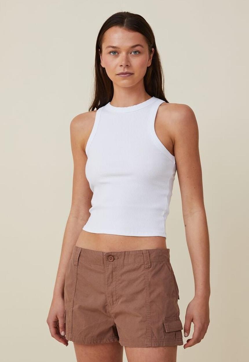 Cotton On - Billie cargo short - russet brown