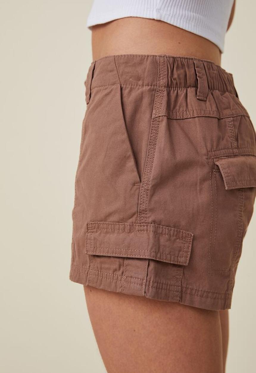 Cotton On - Billie cargo short - russet brown