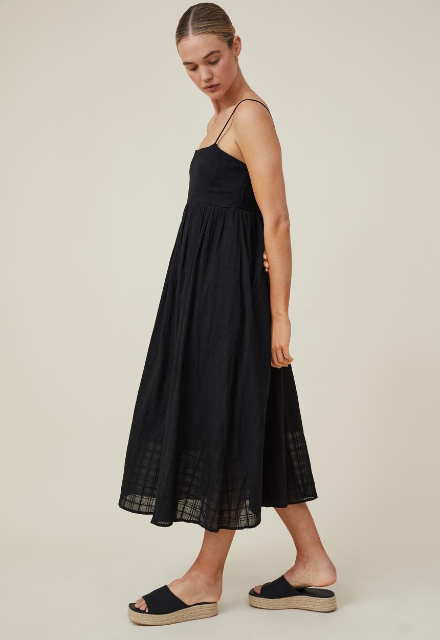 Cotton On - Tiane strappy midi dress - black