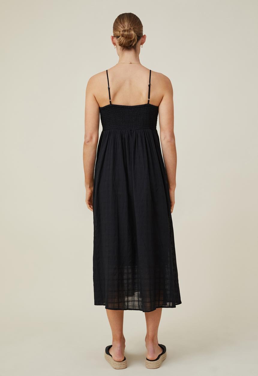 Cotton On - Tiane strappy midi dress - black