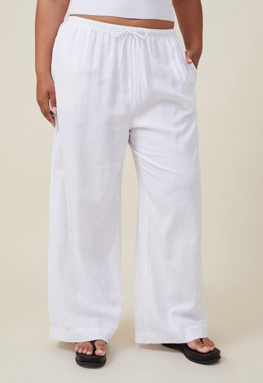 Cotton On - Curve haven wide leg pant - white