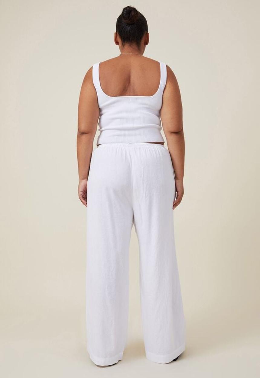 Cotton On - Curve haven wide leg pant - white