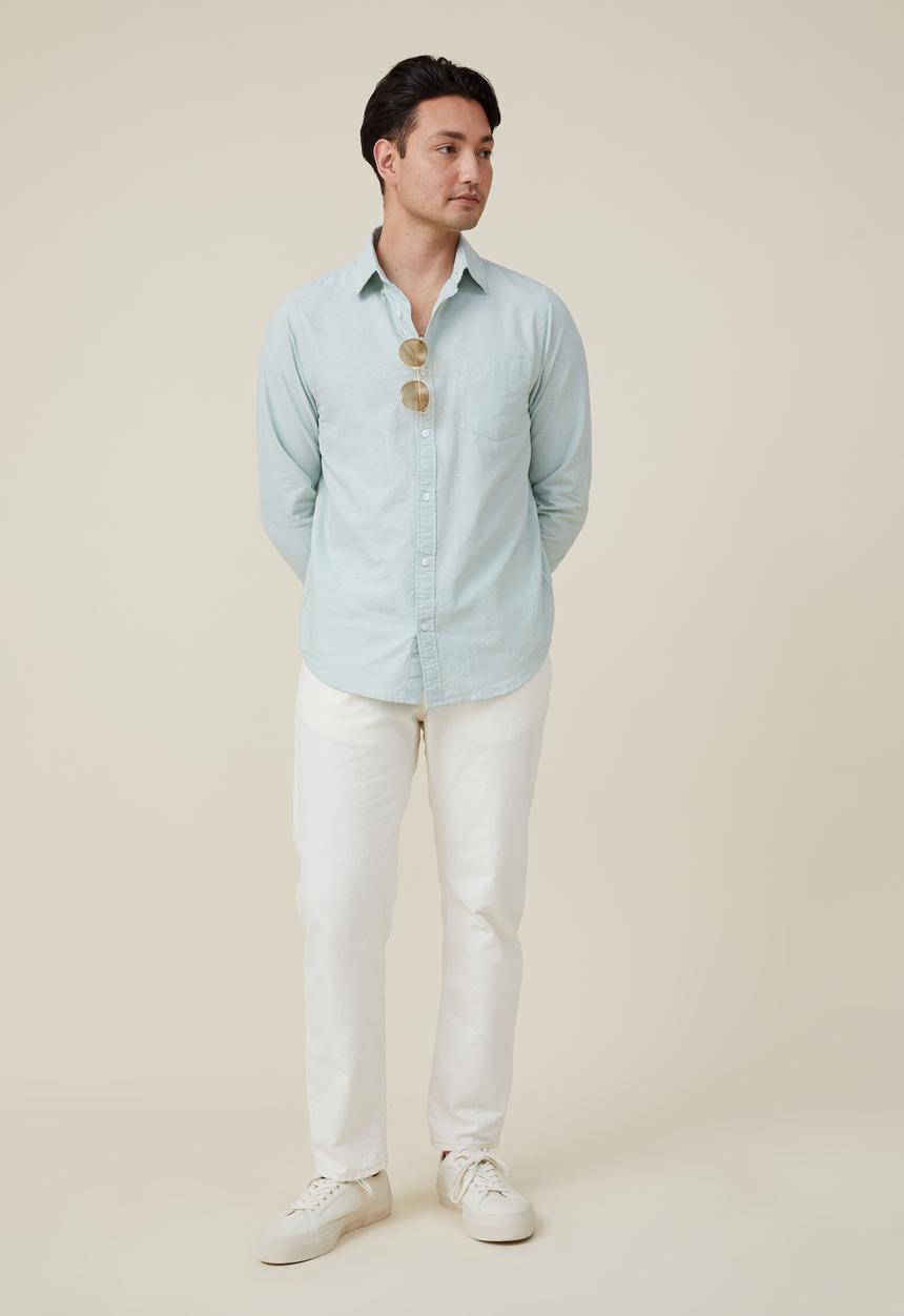 Cotton On - Mayfair long sleeve shirt - summer green