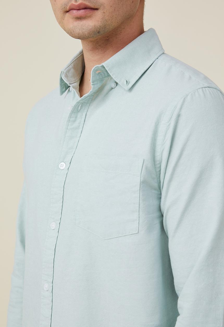 Cotton On - Mayfair long sleeve shirt - summer green