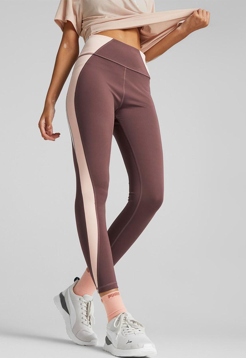 PUMA - Evostripe high-waist 7/8 tights - dusty plum