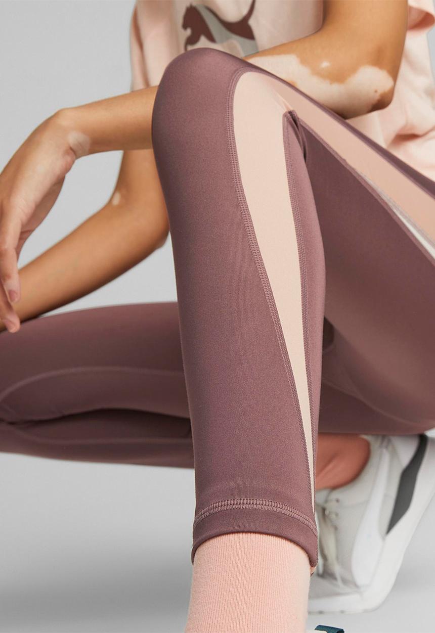 PUMA - Evostripe high-waist 7/8 tights - dusty plum