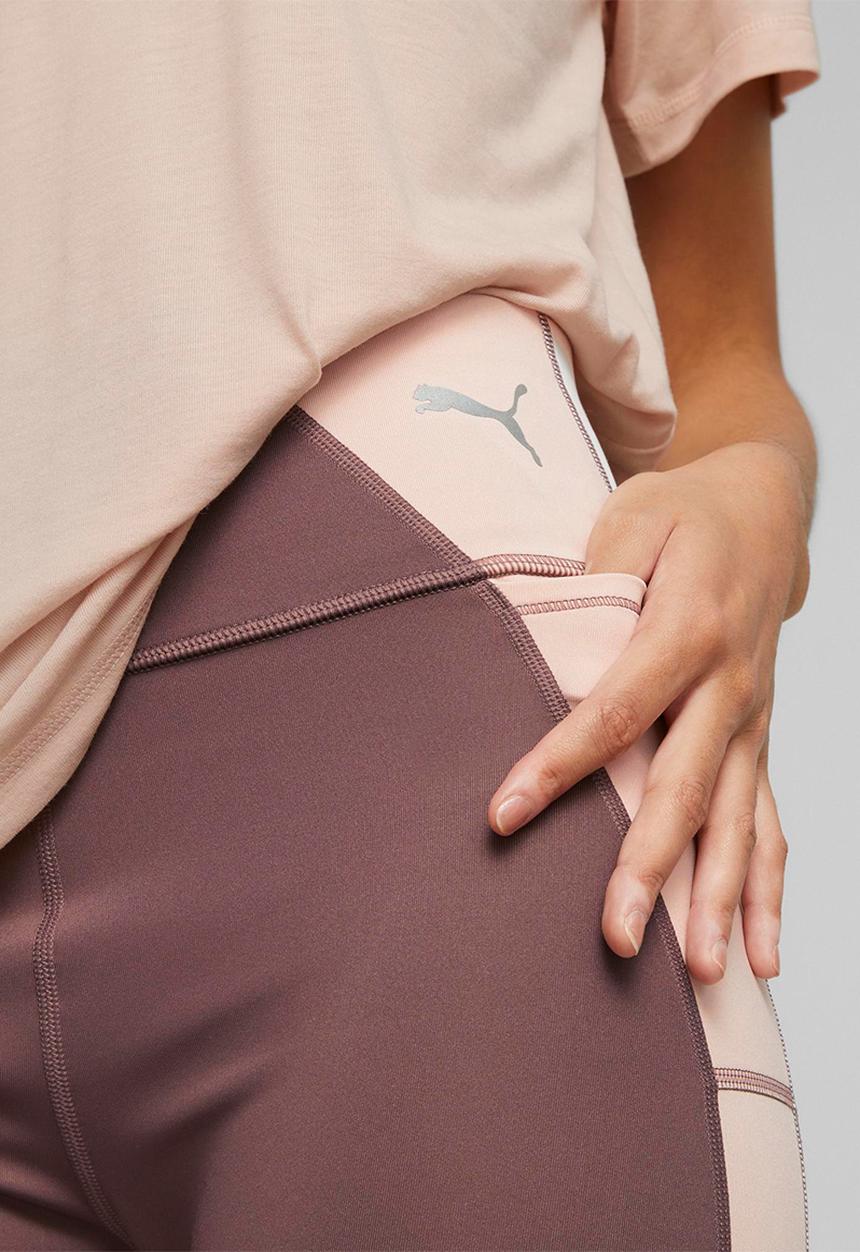 PUMA - Evostripe high-waist 7/8 tights - dusty plum