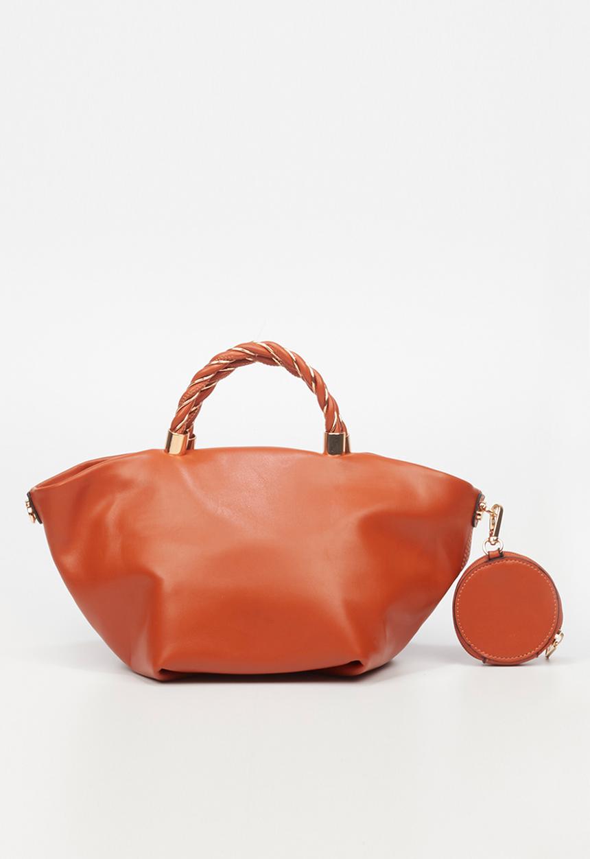 Miss Black - Jenna top handle bag - rust