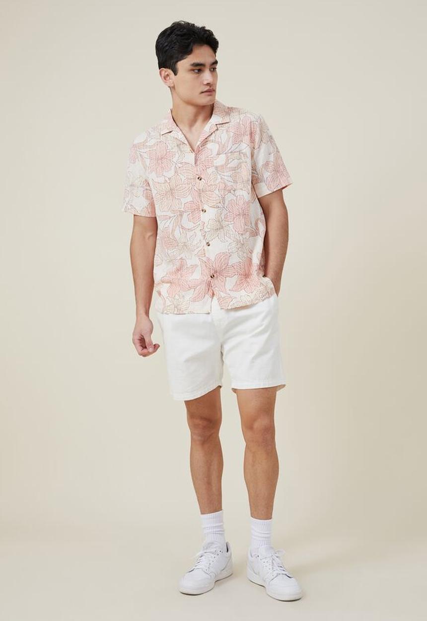 Cotton On - Riviera short sleeve shirt - sepia floral