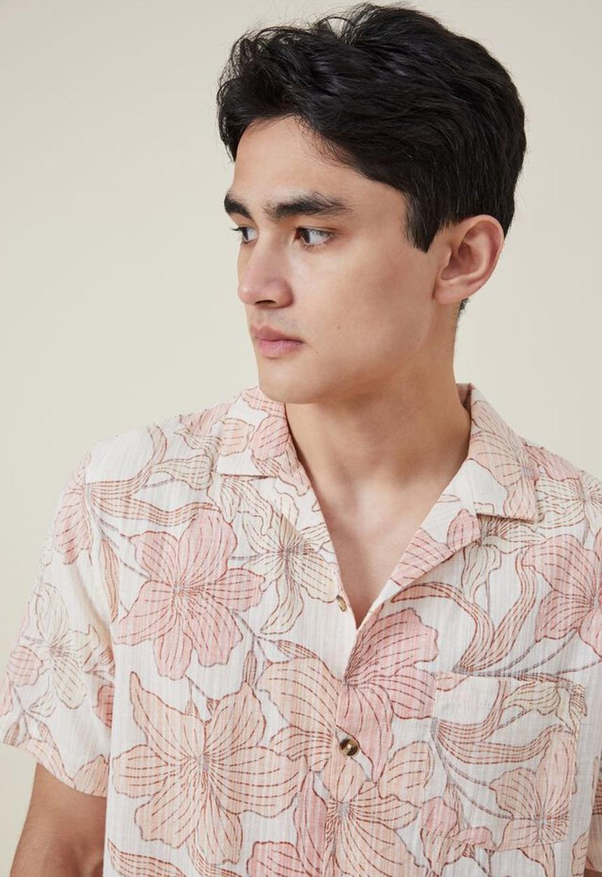 Cotton On - Riviera short sleeve shirt - sepia floral