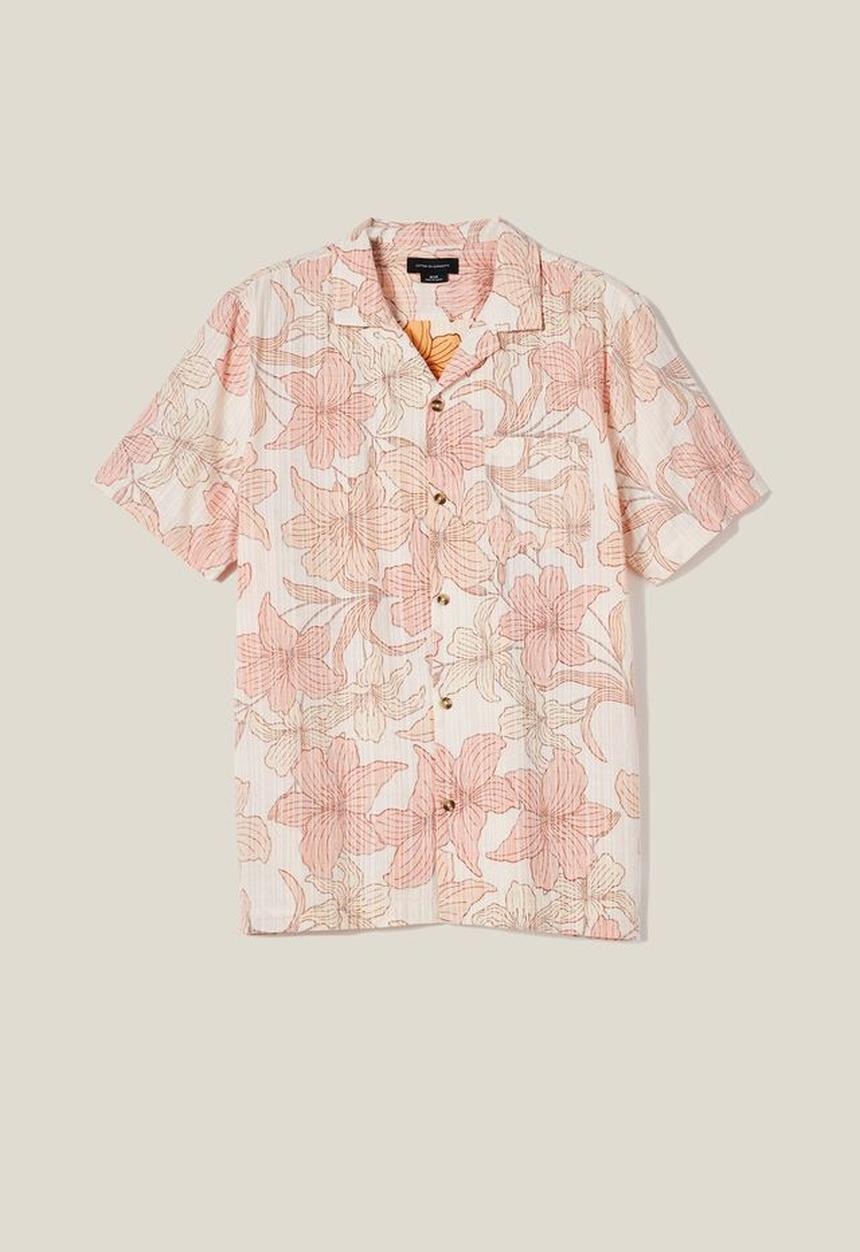 Cotton On - Riviera short sleeve shirt - sepia floral