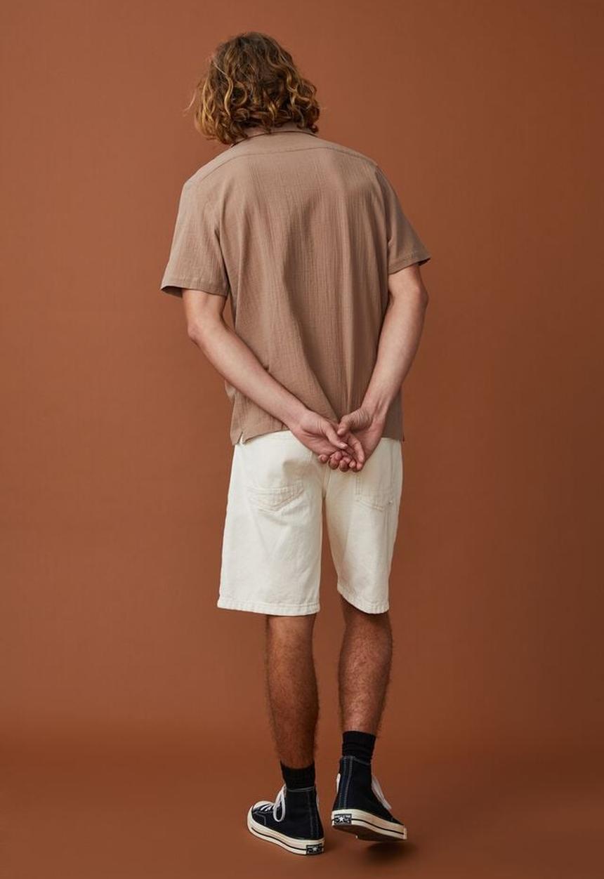 Cotton On - Riviera short sleeve shirt - gravel stone