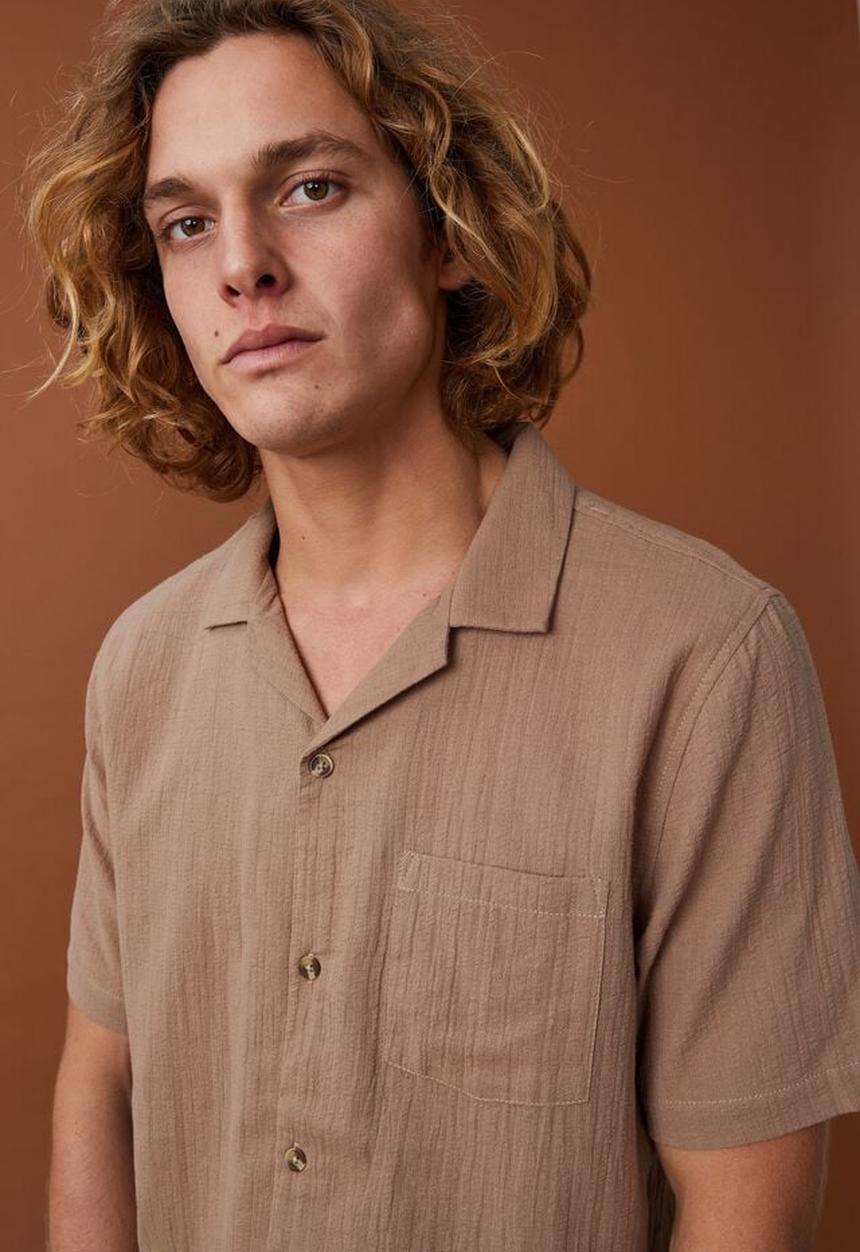 Cotton On - Riviera short sleeve shirt - gravel stone
