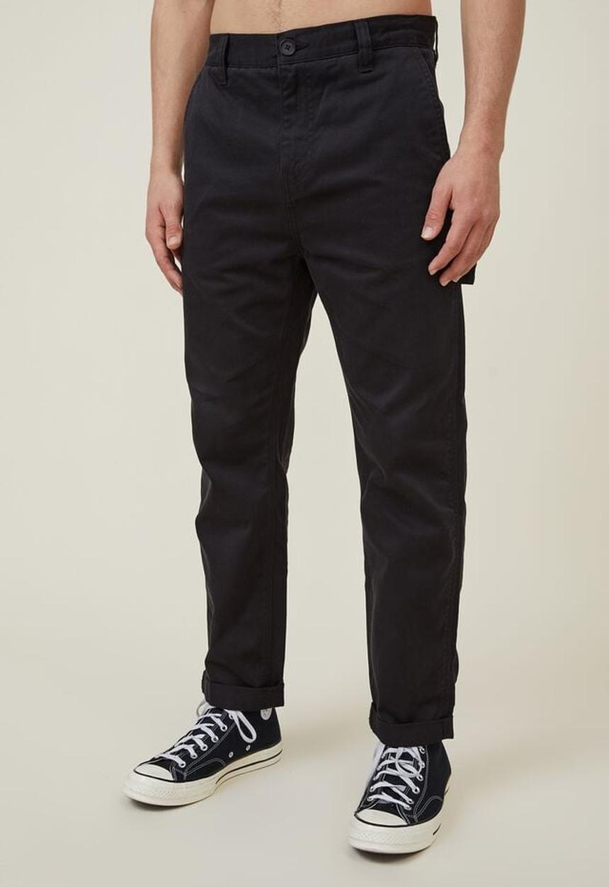 Cotton On - Relaxed chino - washed black carpenter