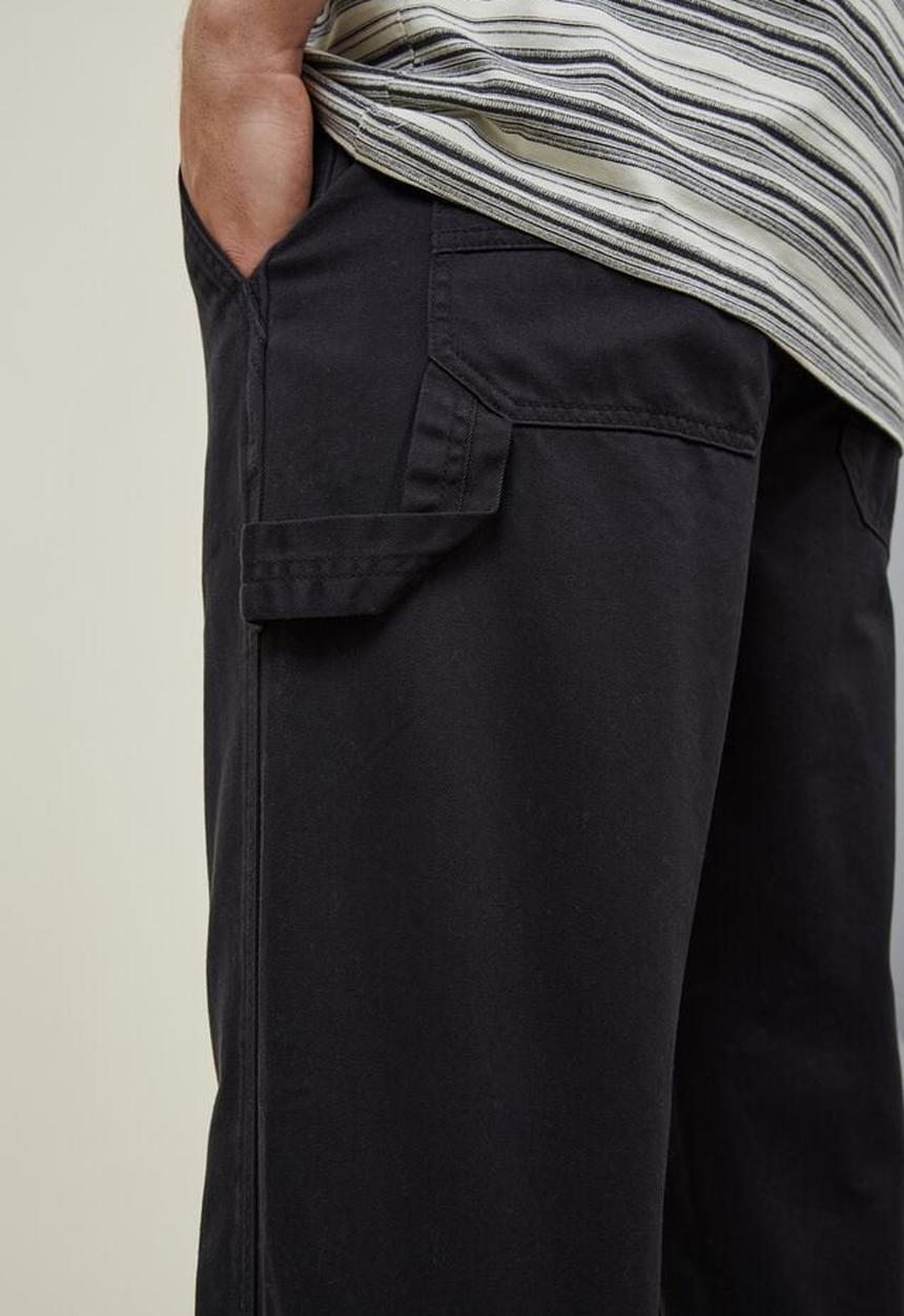 Cotton On - Relaxed chino - washed black carpenter