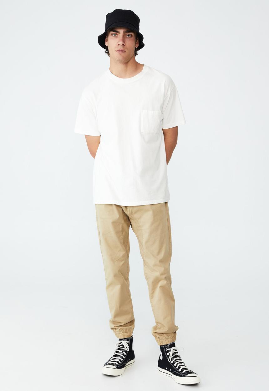 Cotton On - Drake cuffed pant - washed stone