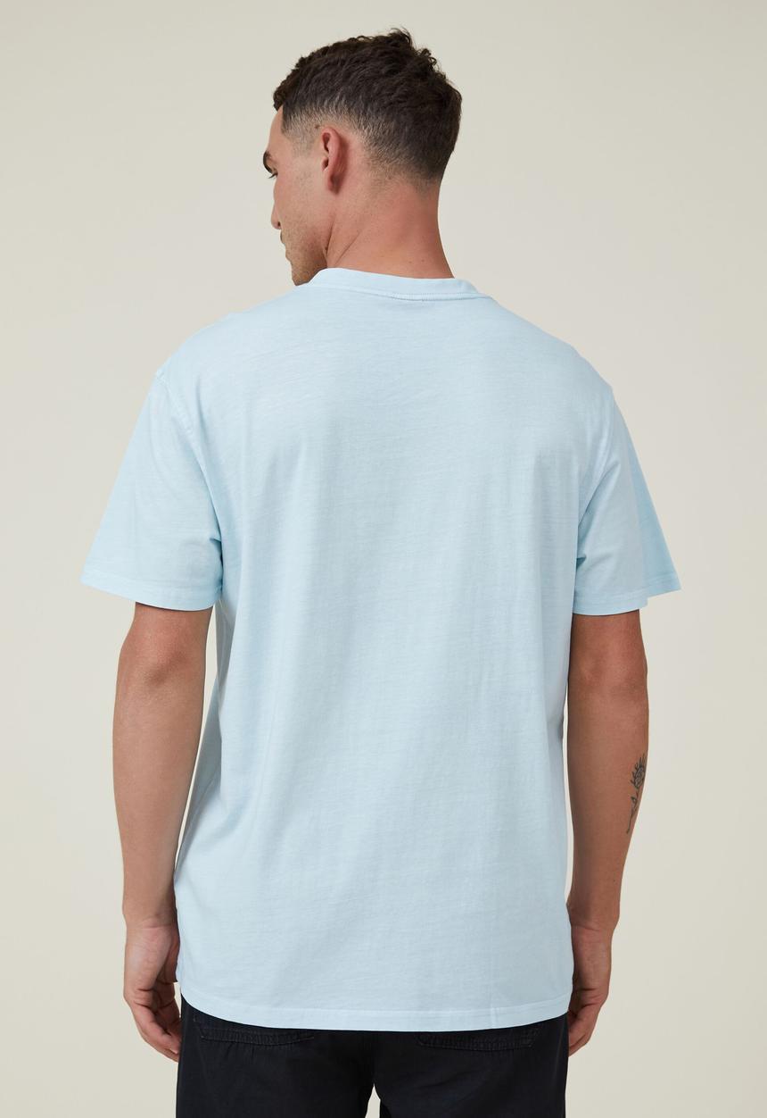 Cotton On - Easy T-shirt - blue mist/weekend studios serif