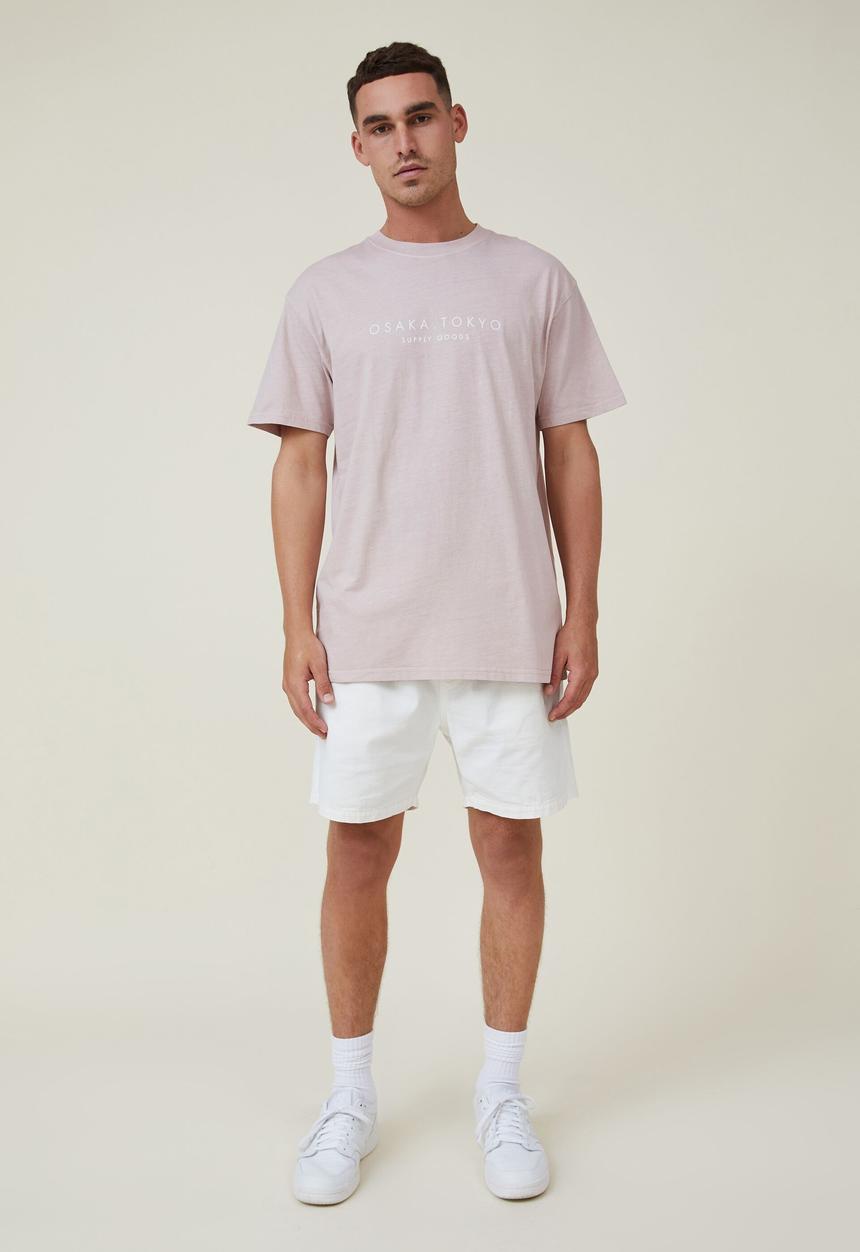 Cotton On - Easy T-shirt - dusty blossom/osaka tokyo