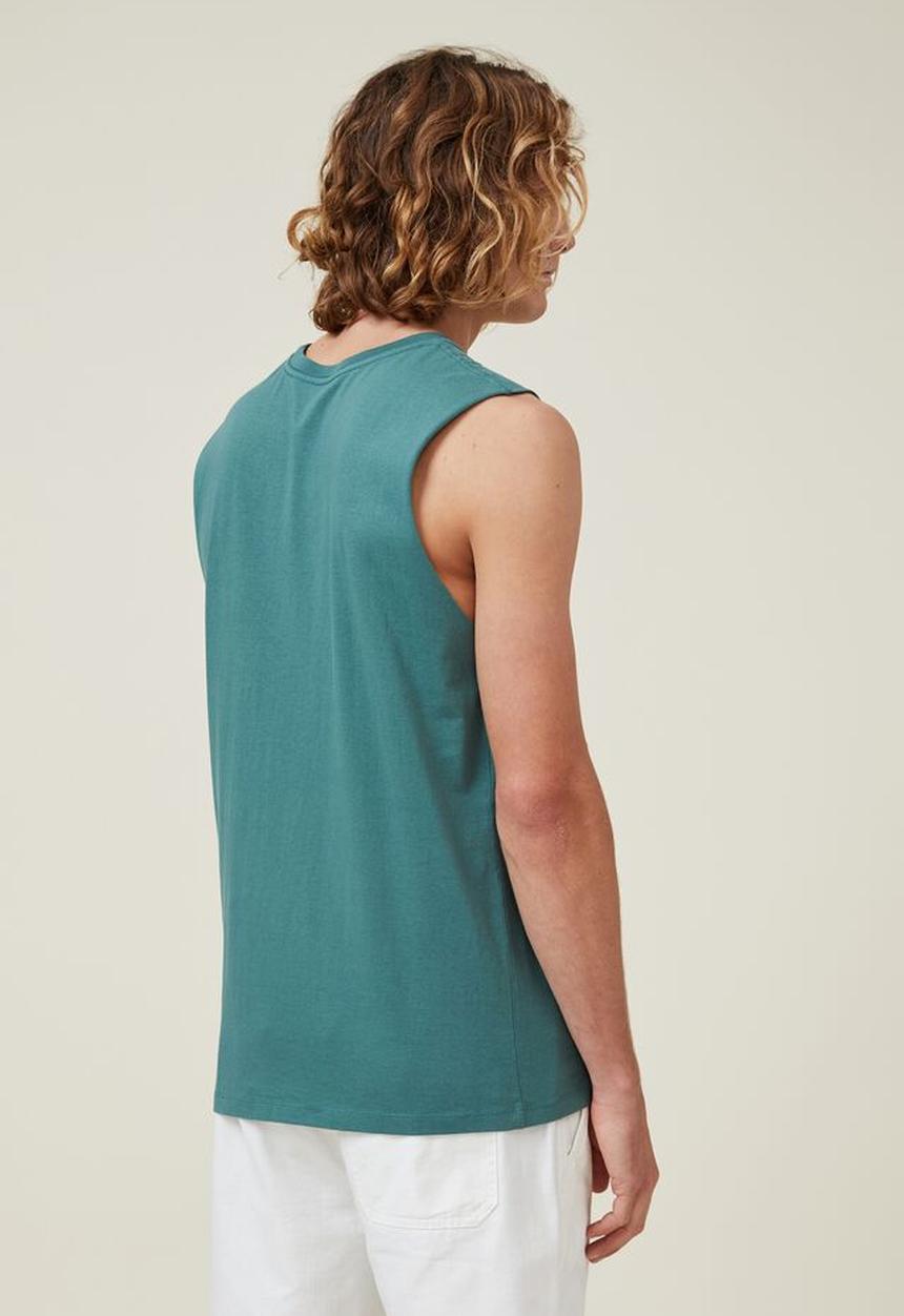 Cotton On - Organic muscle - wash forest