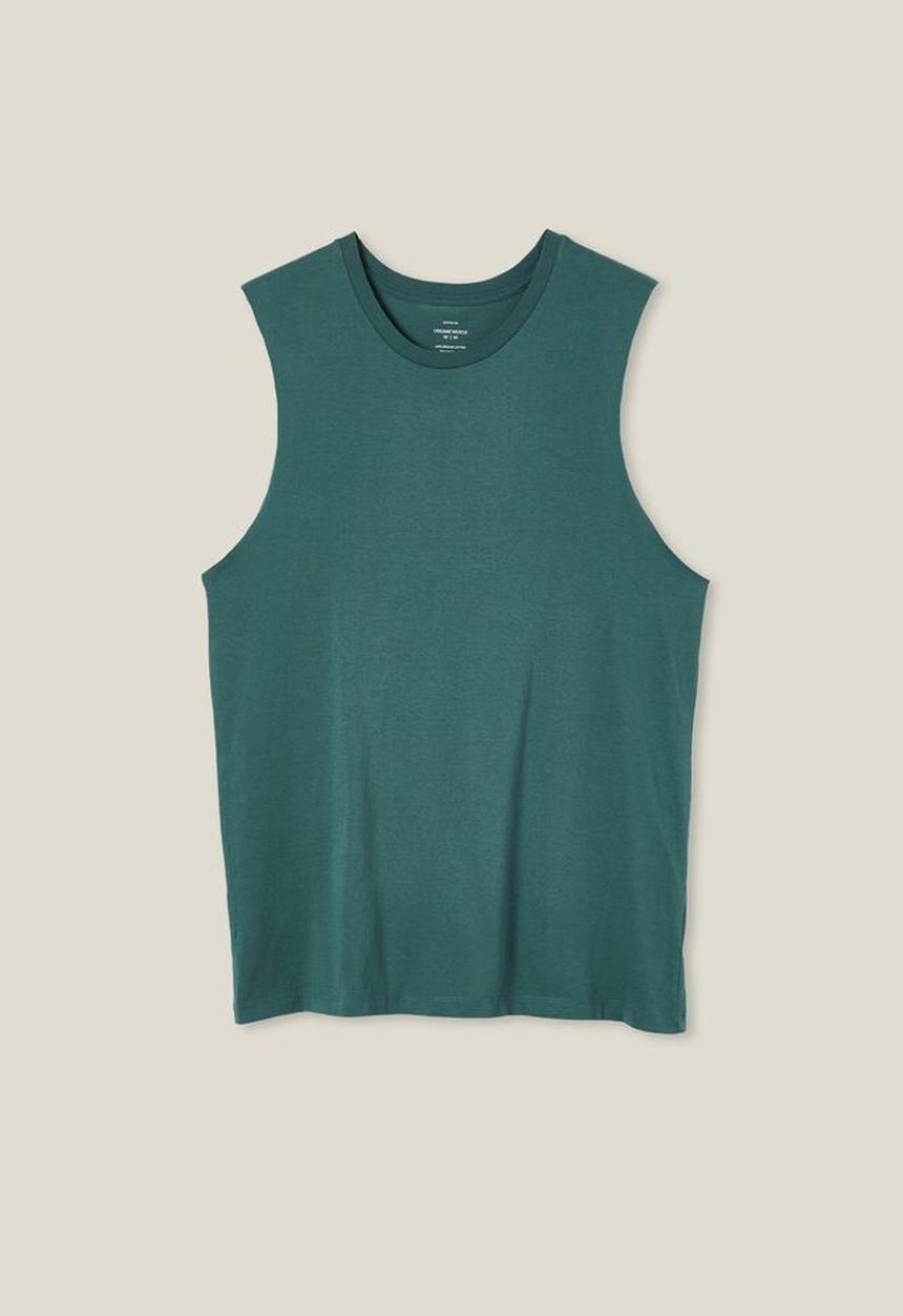 Cotton On - Organic muscle - wash forest
