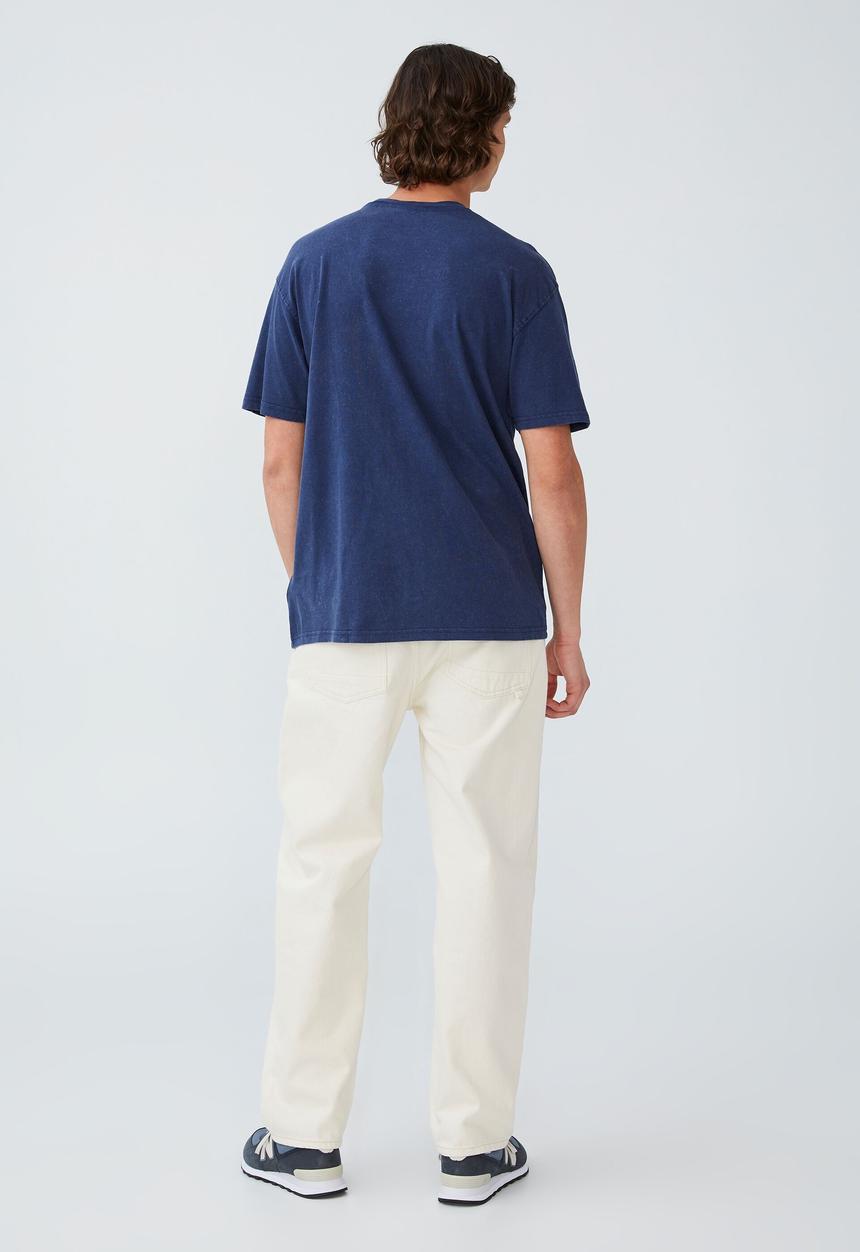 Cotton On - Easy T-shirt - indigo/los angeles spaced