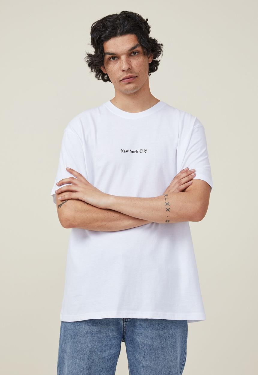 Cotton On - Easy T-shirt - white/nyc small