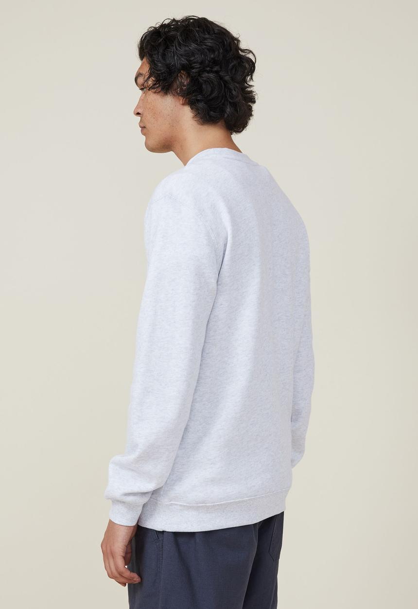 Cotton On - Graphic crew fleece - athletic marle/academie sportive