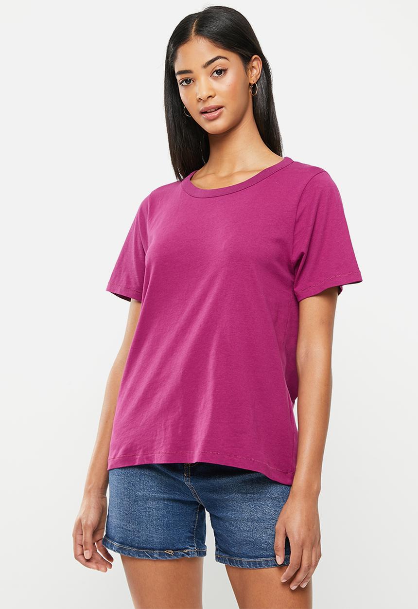 Cotton On - The 91 classic organic tee - raspberry purple