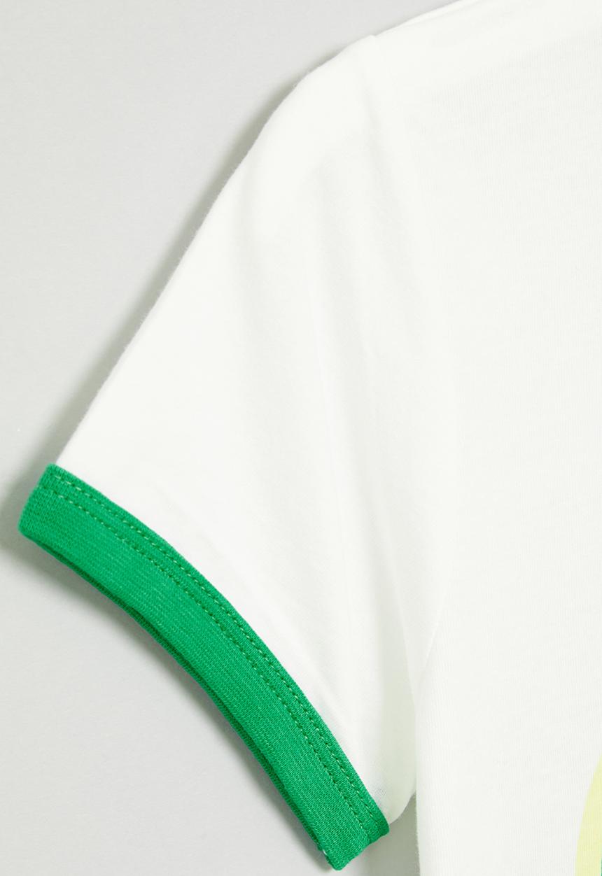 Pop Candy - Easy living tee - white & green 