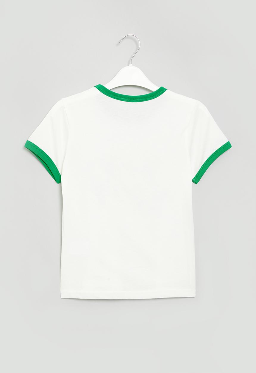 Pop Candy - Easy living tee - white & green 