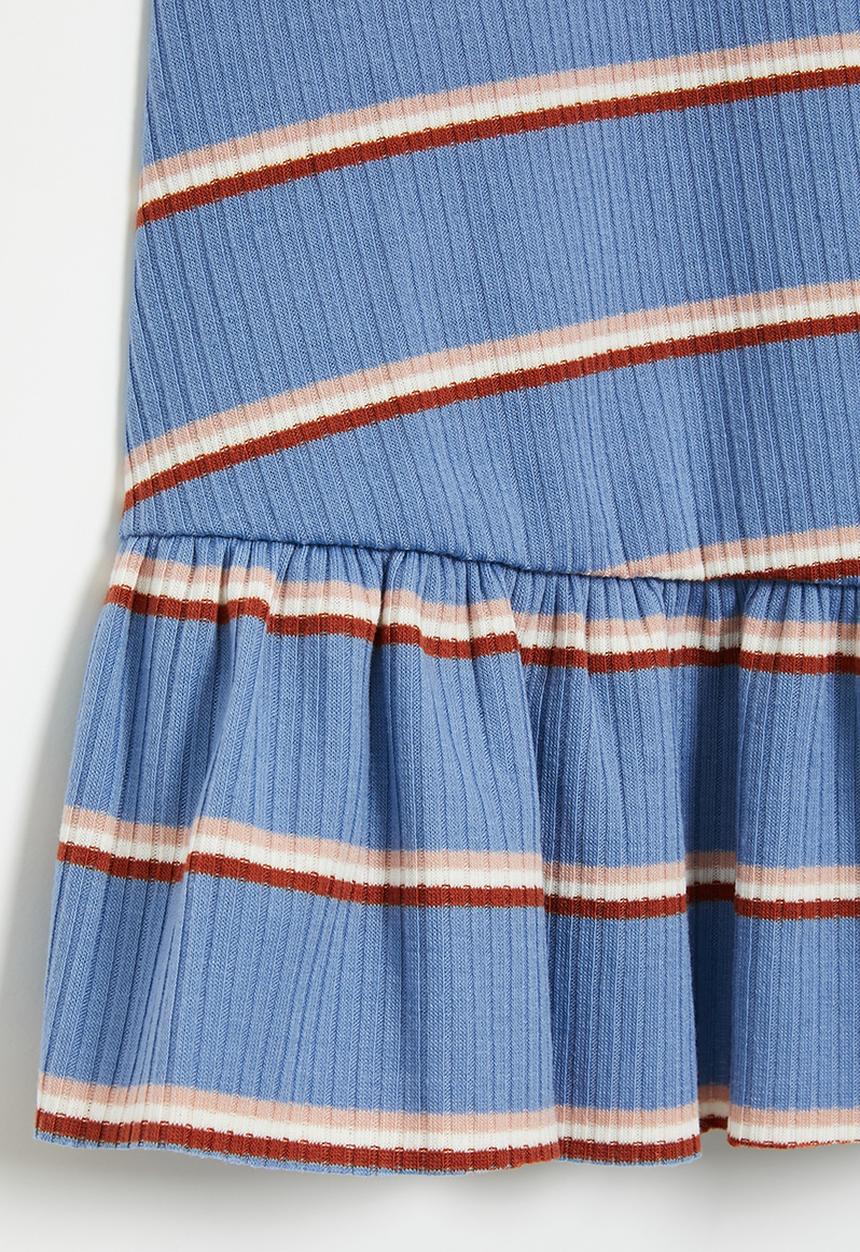 Pop Candy - Girls stripe dress - blue
