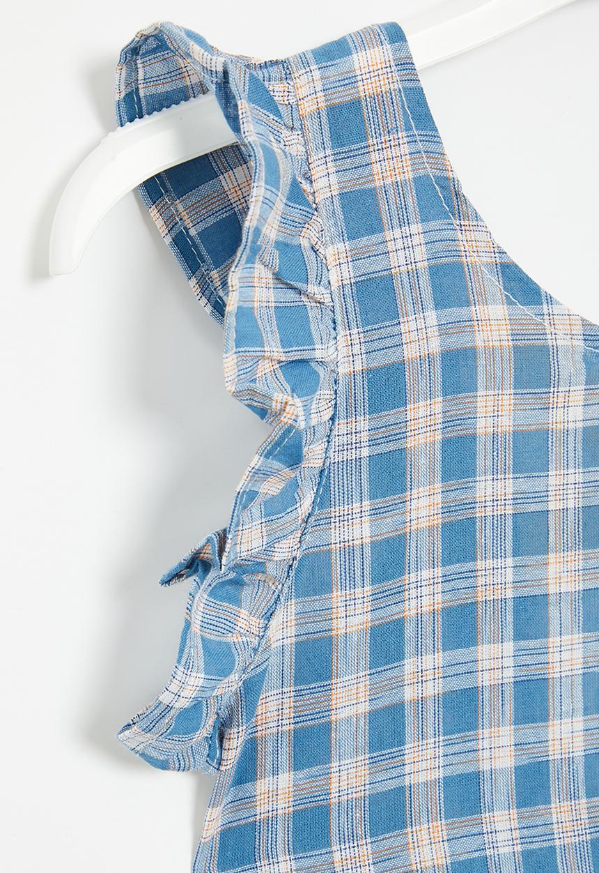 Pop Candy - Check dress - blue