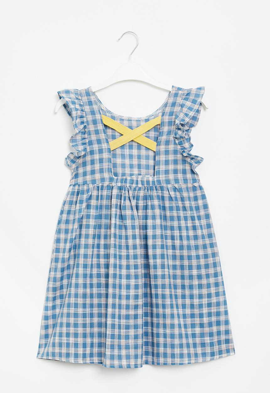 Pop Candy - Check dress - blue
