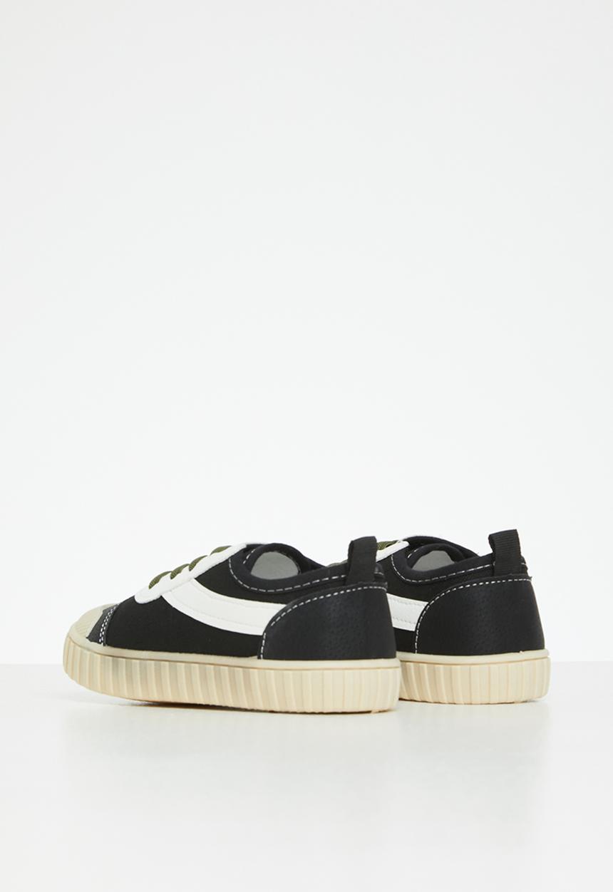 Pop Candy - Lace up sneaker - white & black