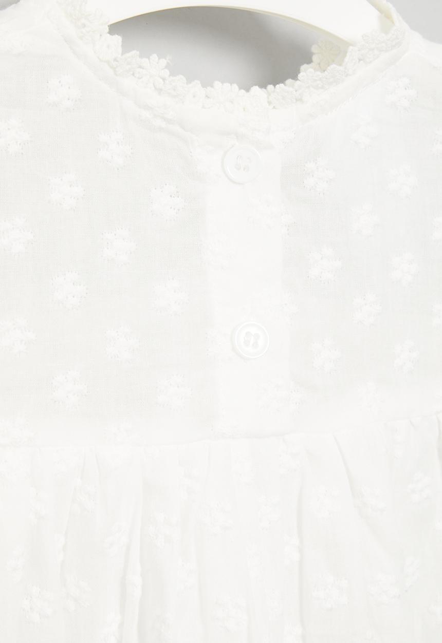 Pop Candy - Kids puff sleeve dress - white