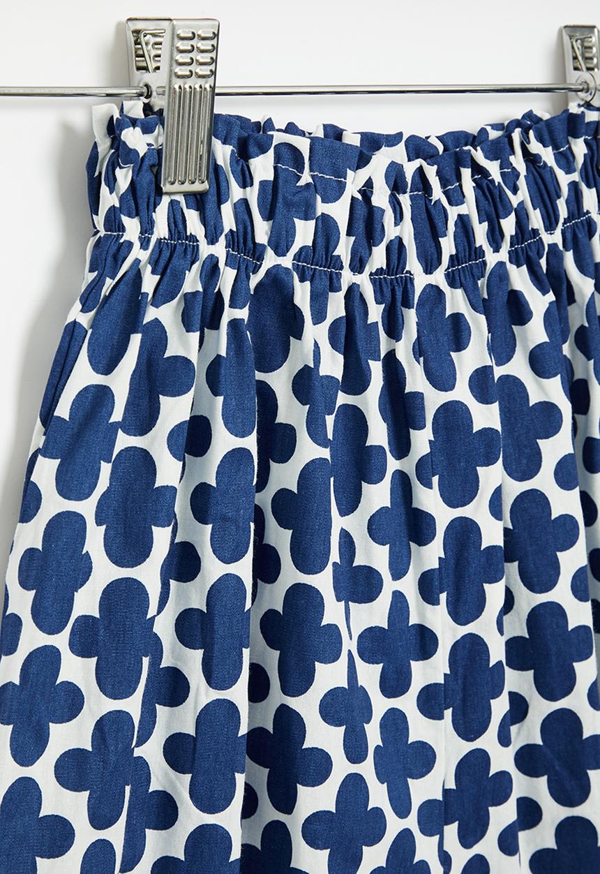 Pop Candy - Girls printed pants - navy & white