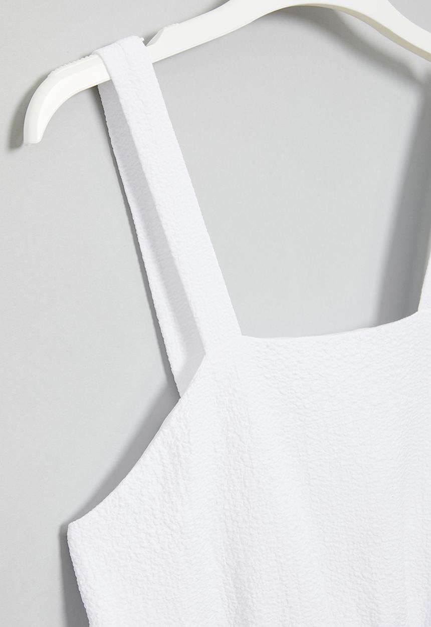 Superbalist - Textured dress with back detail - white