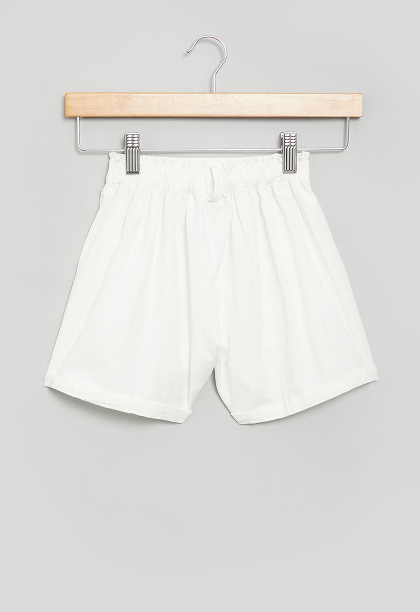 Pop Candy - Paperbag waist shorts - white