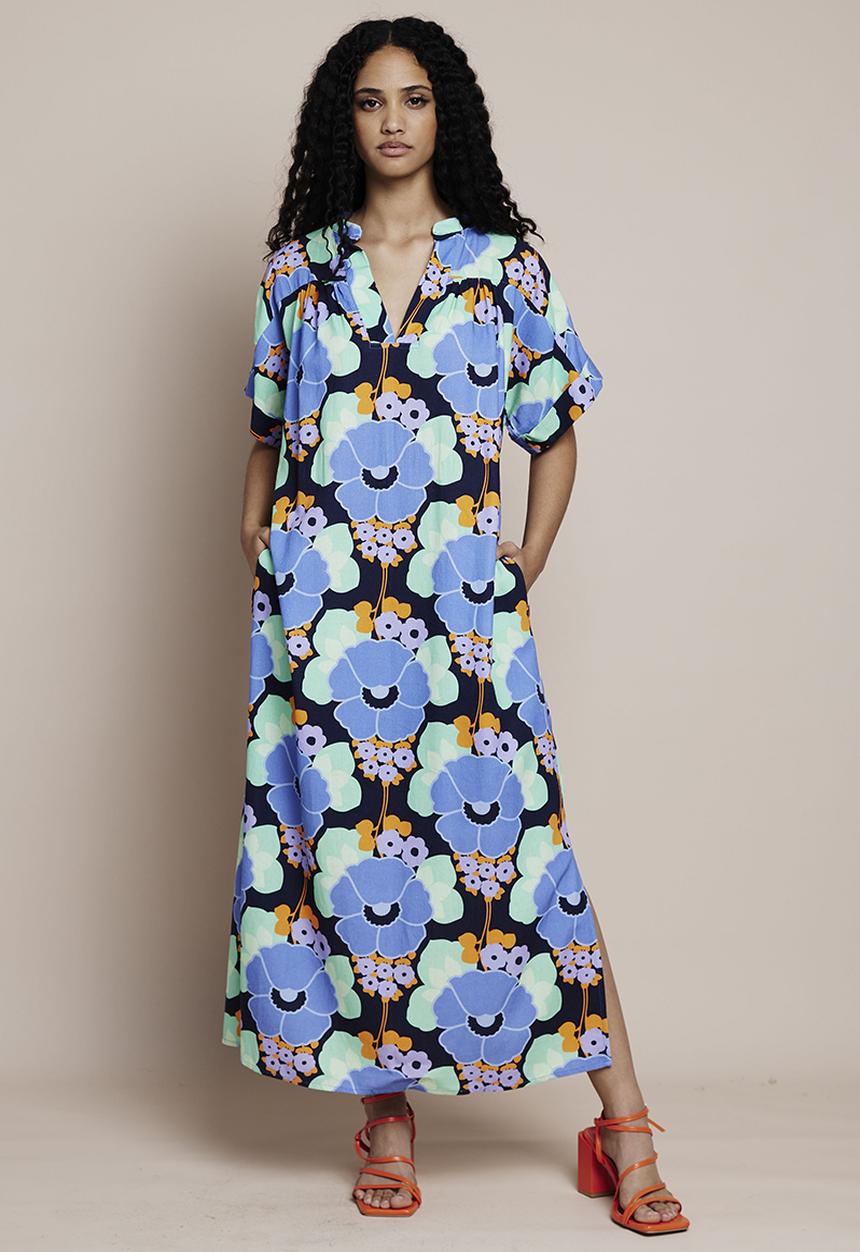 Me&B - Sash detail midi dress - 70's floral