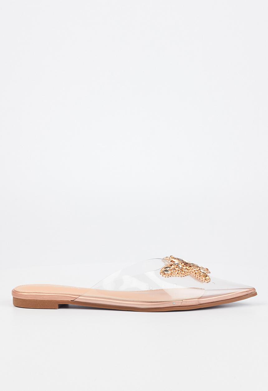 Miss Black - Mariposa1 mule - rose gold