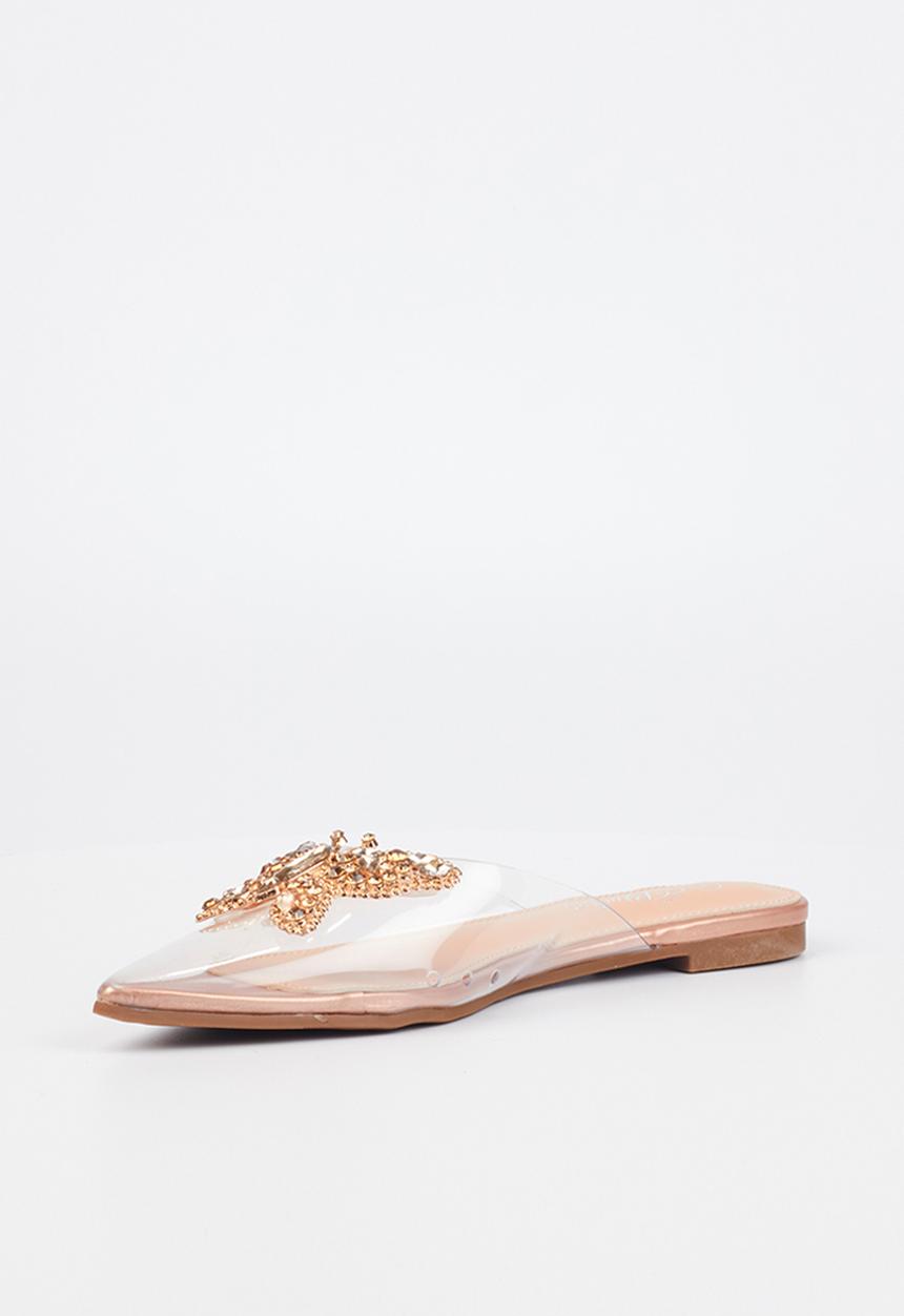 Miss Black - Mariposa1 mule - rose gold