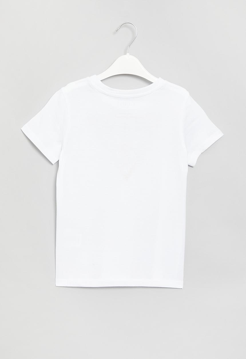GUESS - Short sleeve tri logo tee - white