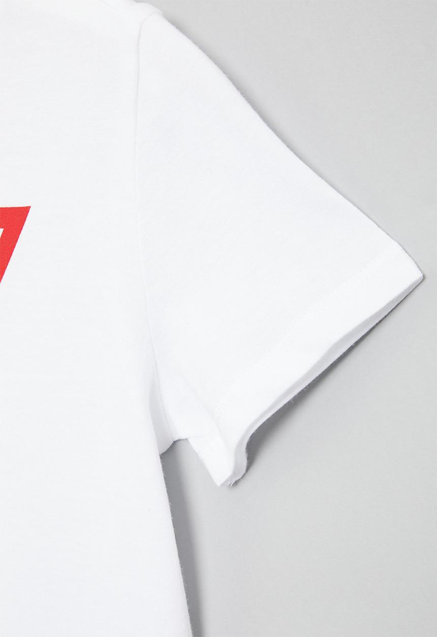 GUESS - Short sleeve tri logo tee - white