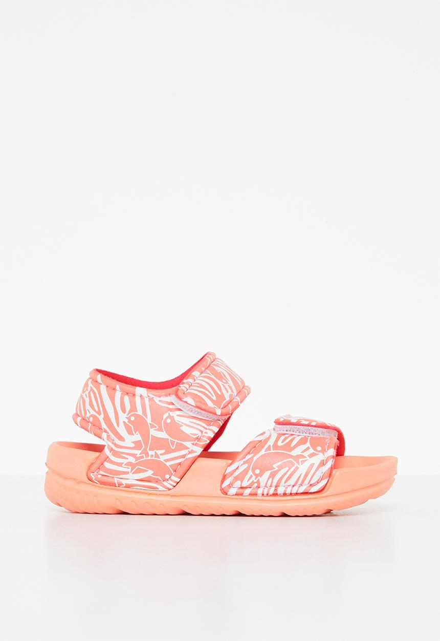 Pop Candy - Printed velcro strap sandal - orange