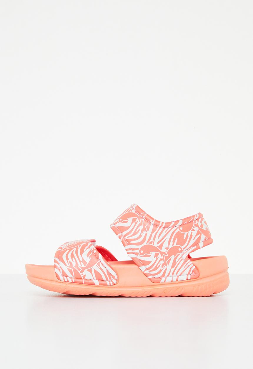 Pop Candy - Printed velcro strap sandal - orange