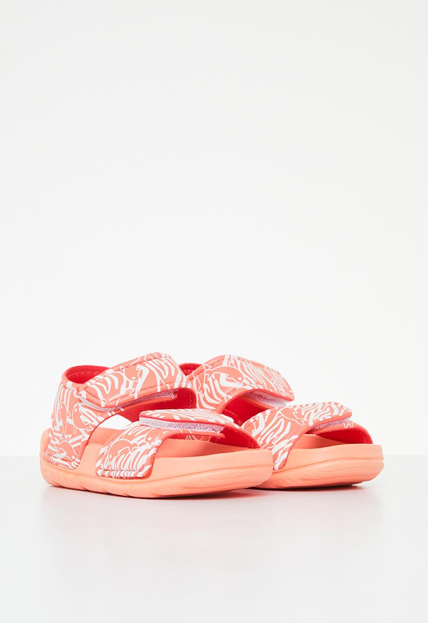 Pop Candy - Printed velcro strap sandal - orange