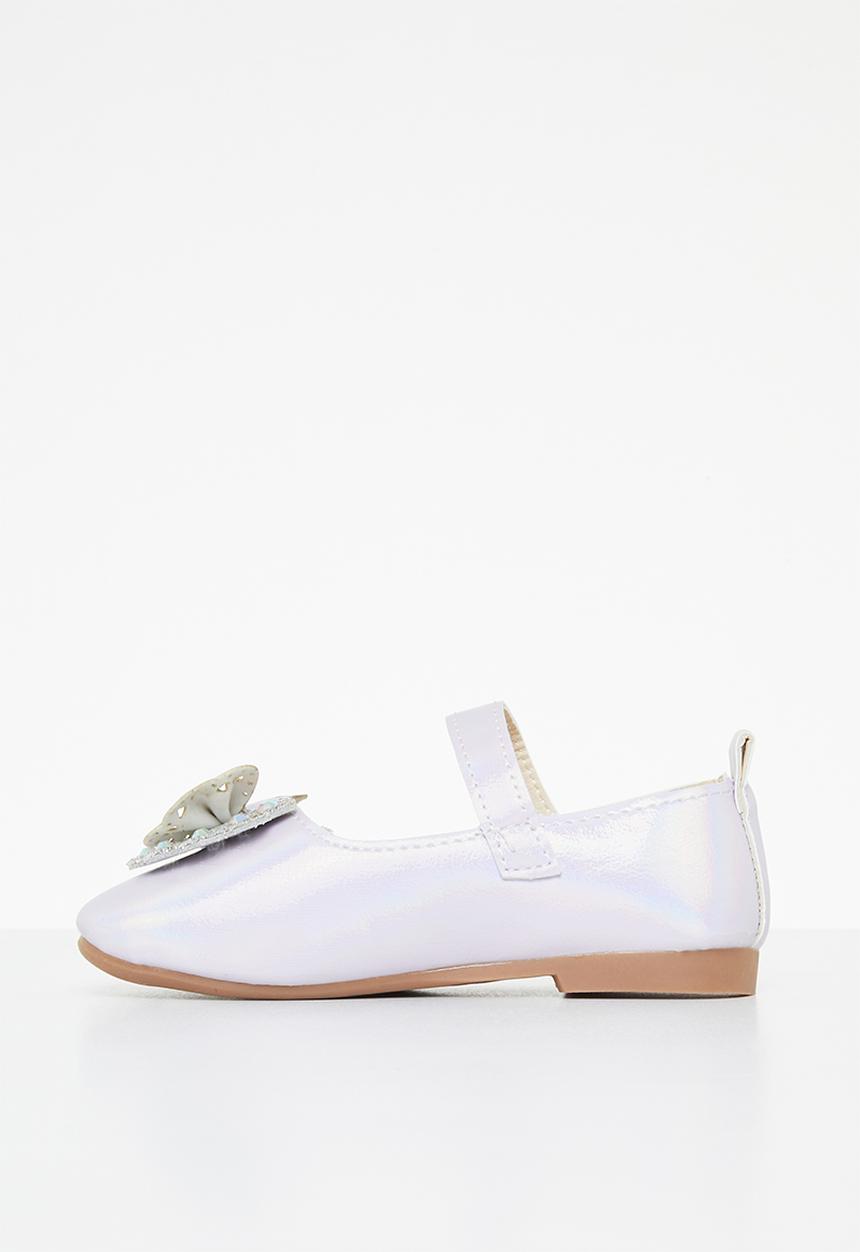 Pop Candy - Bow pump with strap - silver