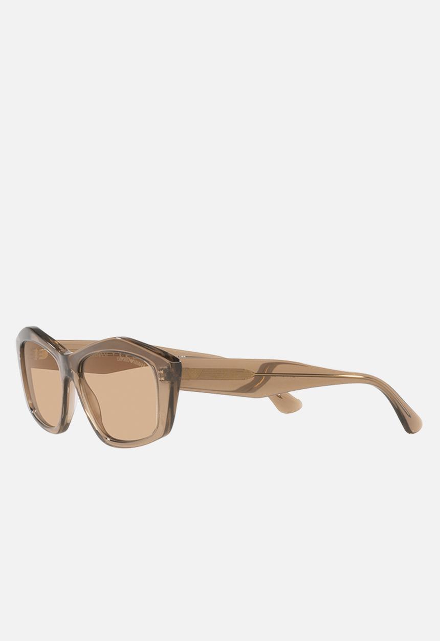 Emporio Armani - Emporio armani essential leisure 0ea4187 55 sunglasses - shiny transparent brown